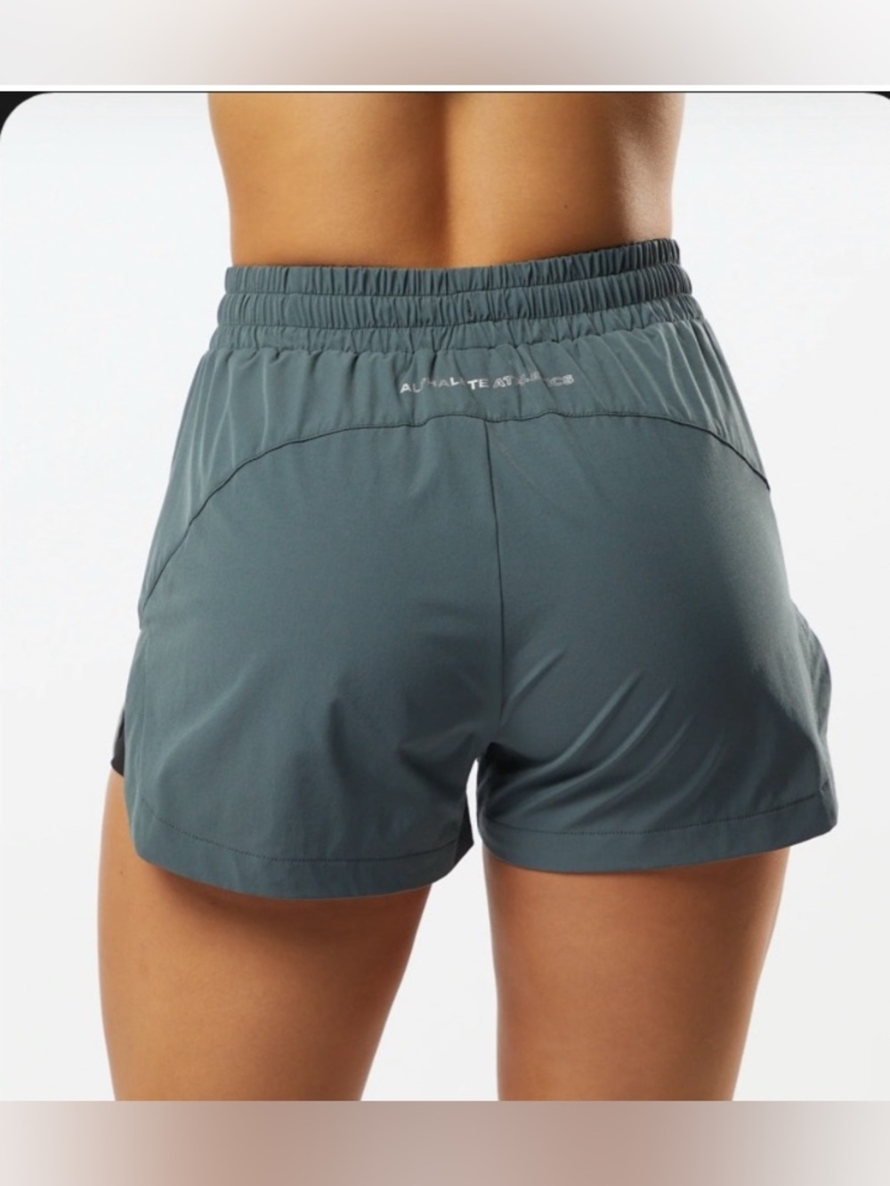 Alphalete Women's Athletic Shorts in Slate Teal - Picture 2 of 6